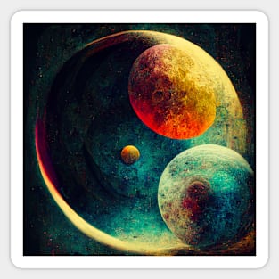 Sci Fi Planets Sticker